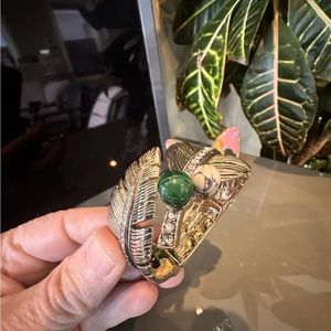 🆕❤️ Roberto Cavalli Hinge Cuff Bracelet With Swarovski Crystals